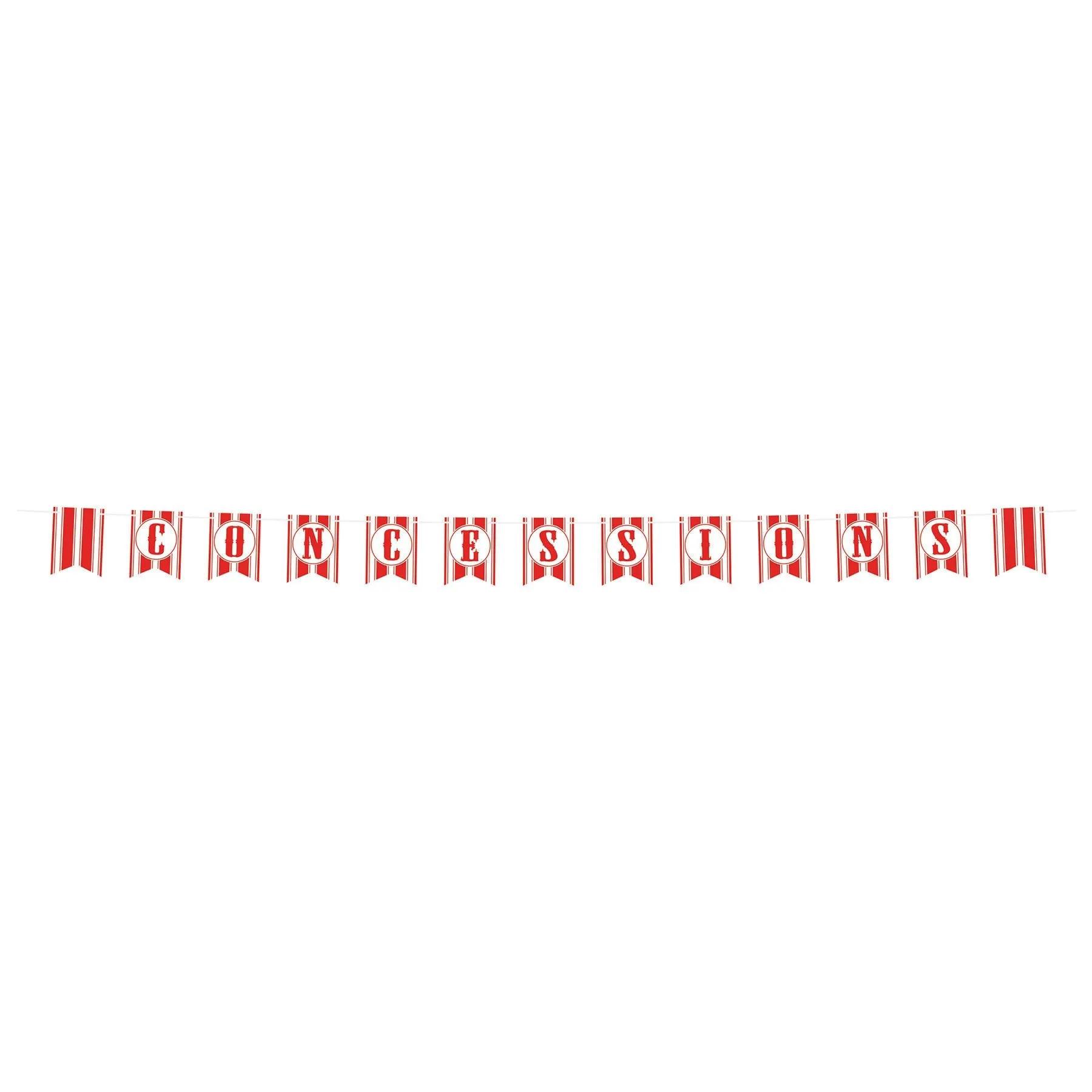Beistle Concessions Pennant Banner 6 in  x 7' (1/Pkg) Party Supply Decoration : Circus