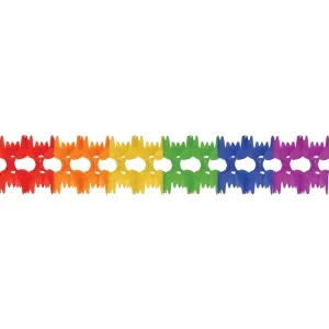 Beistle Rainbow Pageant Garland - Party Supply Decoration for General Occasion