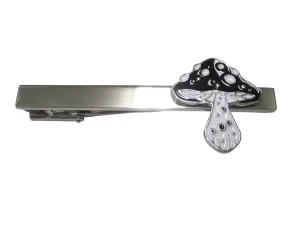 Black and White Toned Mushroom Fungus Tie Clip