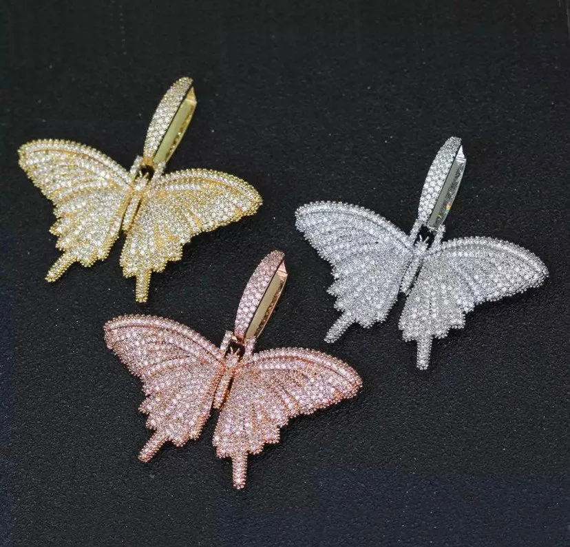 bling butterfly necklace, butterfly  necklace,butterfly necklace cz butterfly pendant ,Christmas gift, butterfly pendant , iced butterfly