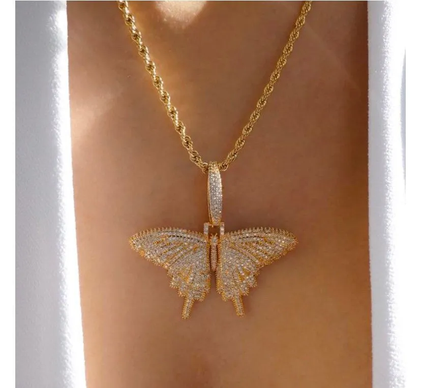 bling butterfly necklace, butterfly  necklace,butterfly necklace cz butterfly pendant ,Christmas gift, butterfly pendant , iced butterfly
