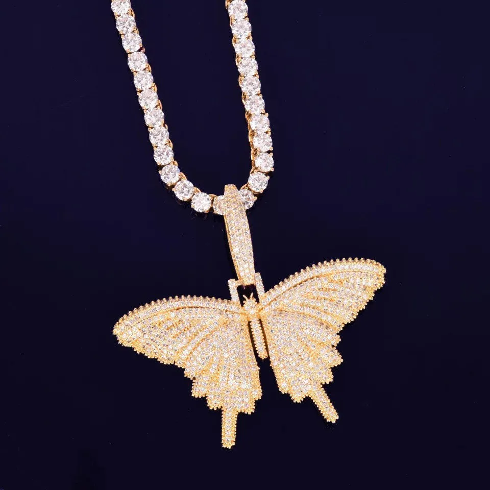 bling butterfly necklace, butterfly  necklace,butterfly necklace cz butterfly pendant ,Christmas gift, butterfly pendant , iced butterfly