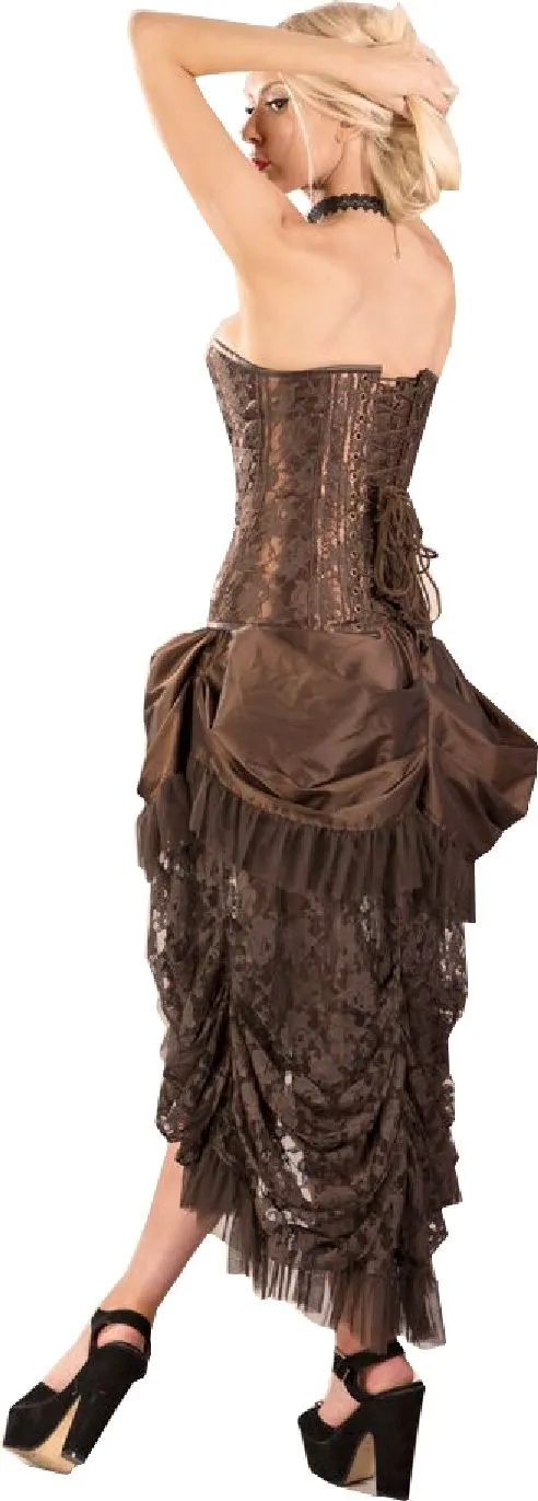 Burleska Victorian Steampunk Corset and Skirt Costume Set