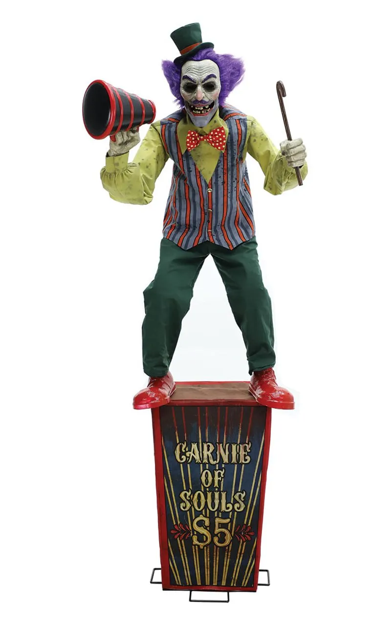 Carnival Barker Animated Halloween Decoration