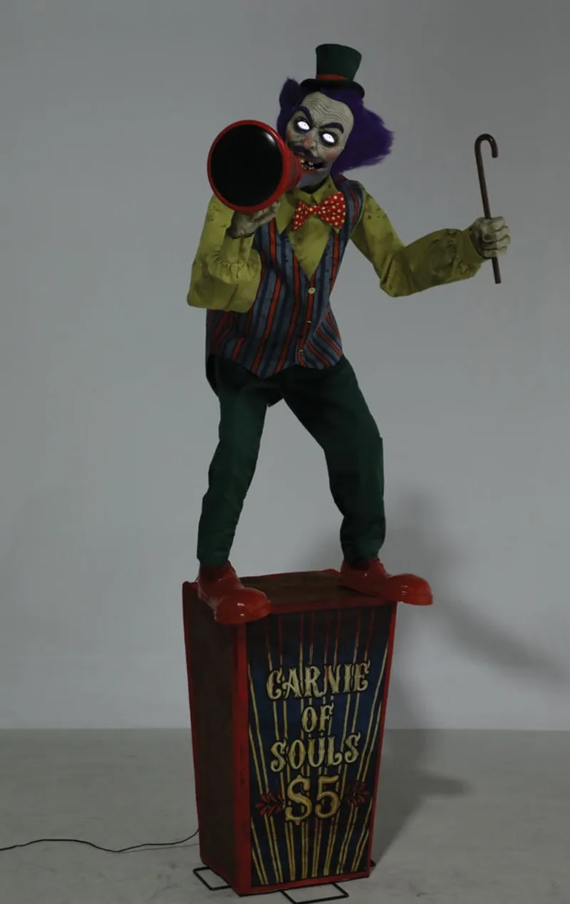Carnival Barker Animated Halloween Decoration