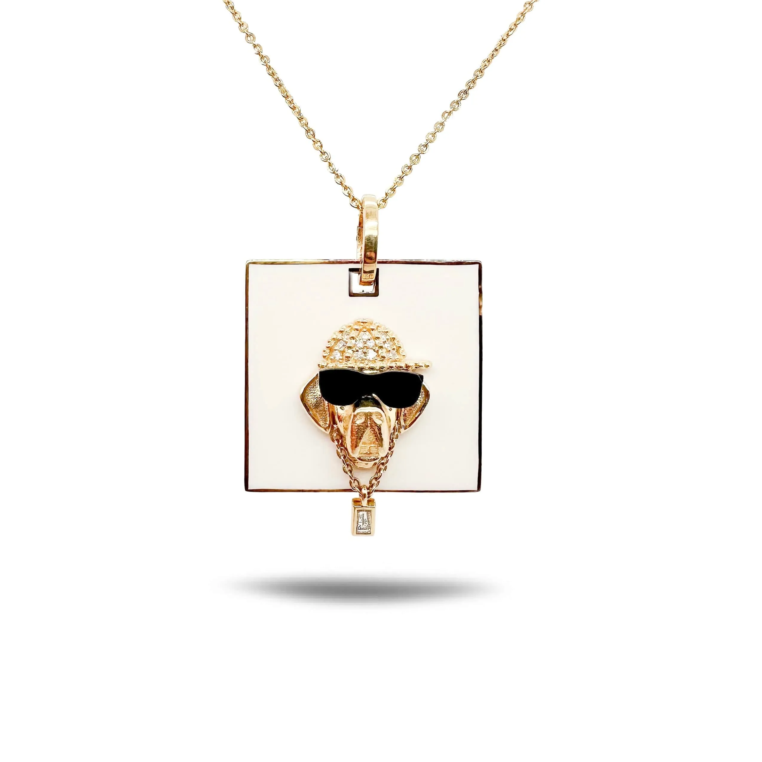 Chameleon Hip-Hop Dog Pendant