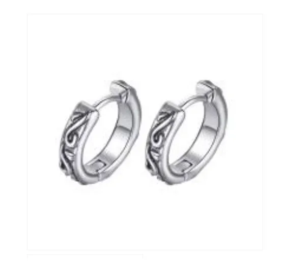 Children's and Teens' Earrings:  Surgical Steel Punky/Hip Hop Huggies