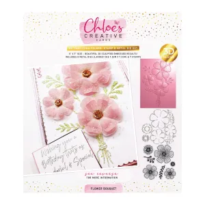 Chloe's Creative Cards 5x7 3D Embossing Folder, Stamp & Metal Die Set - Flower Bouquet