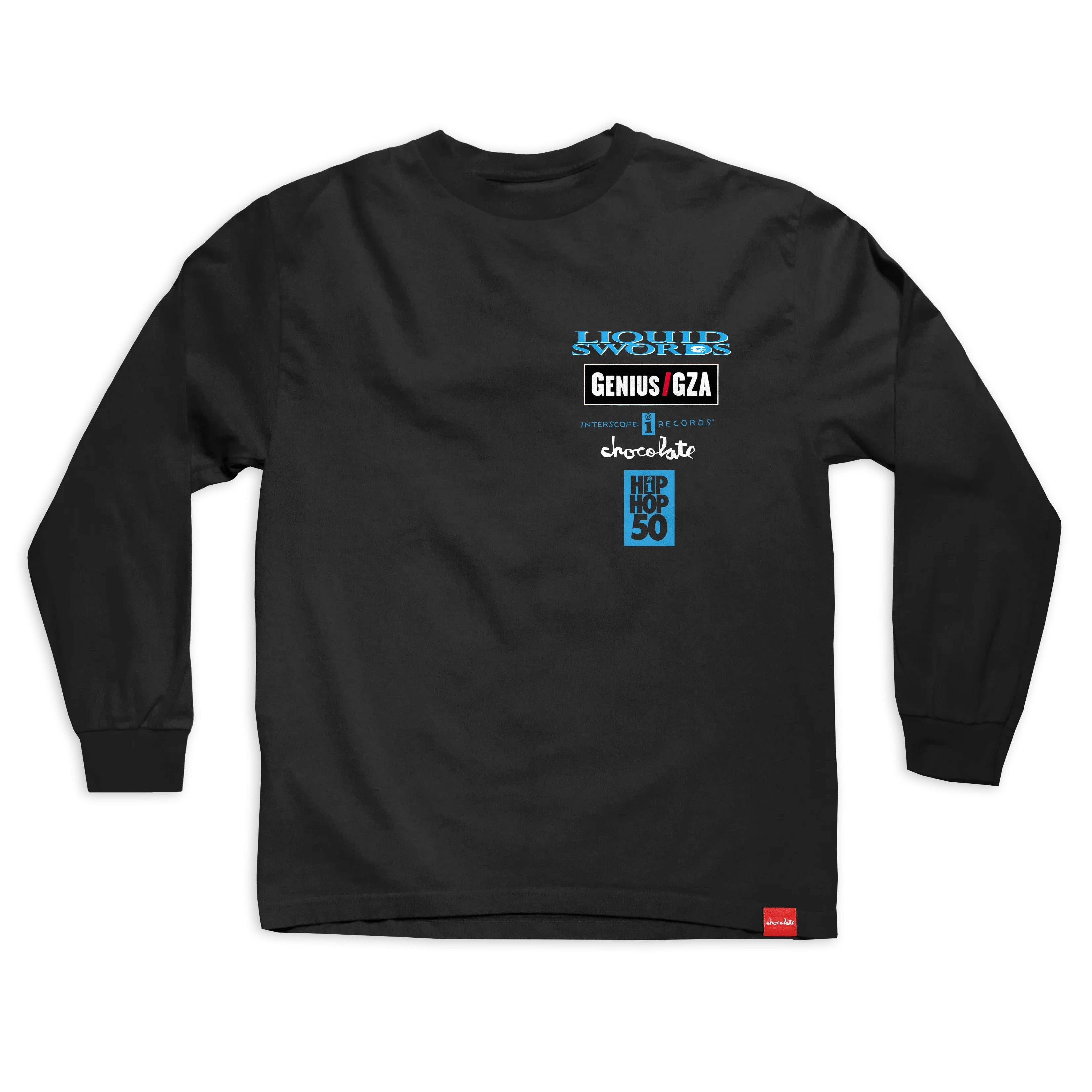 Chocolate Interscope Hip Hop 50 Liquid Sword LS Tee - Black