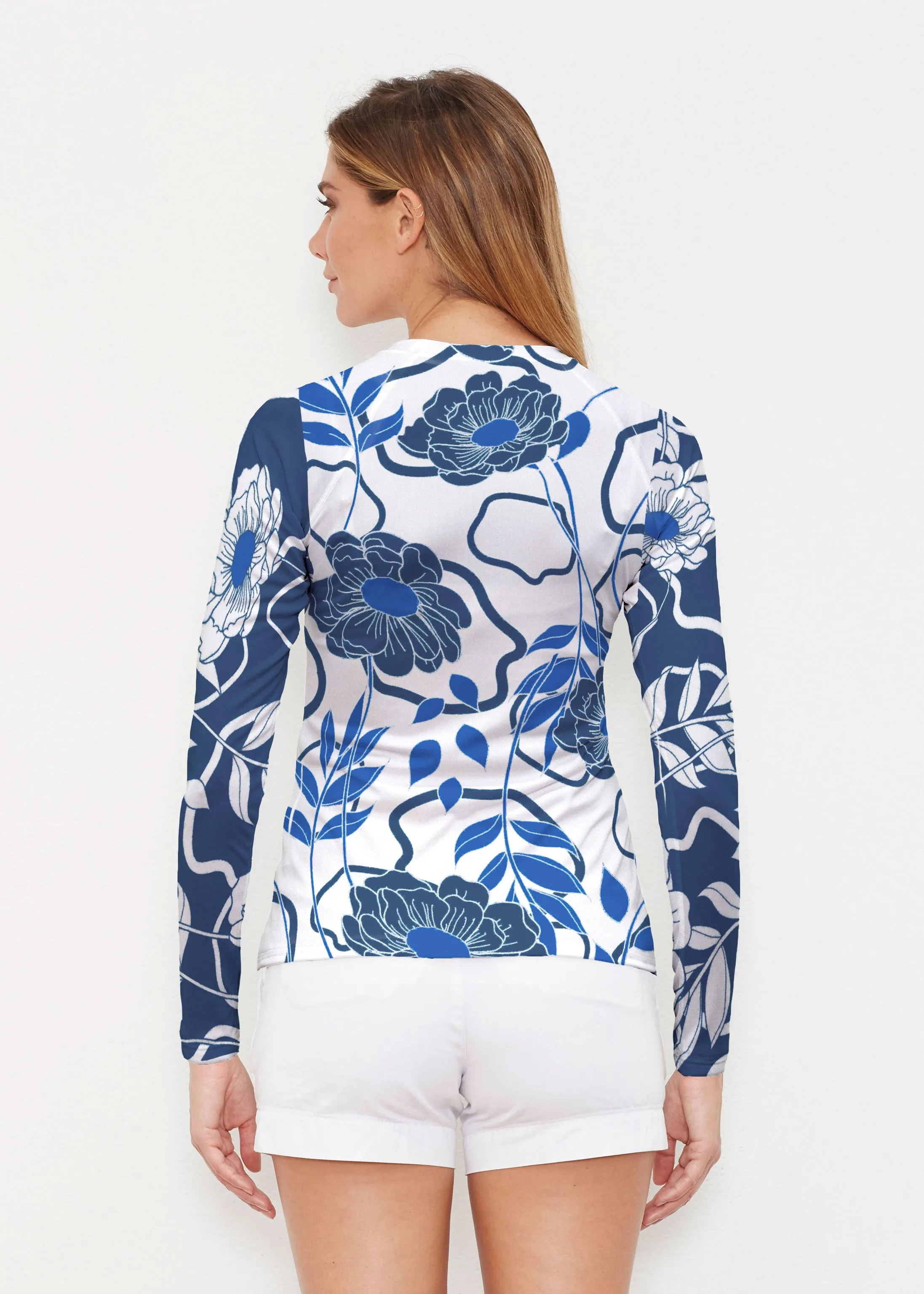 Clarrissa Navy (8138) ~ Long Sleeve Rash Guard