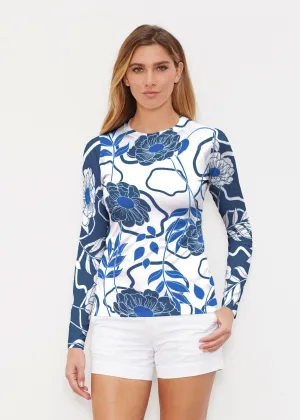 Clarrissa Navy (8138) ~ Long Sleeve Rash Guard