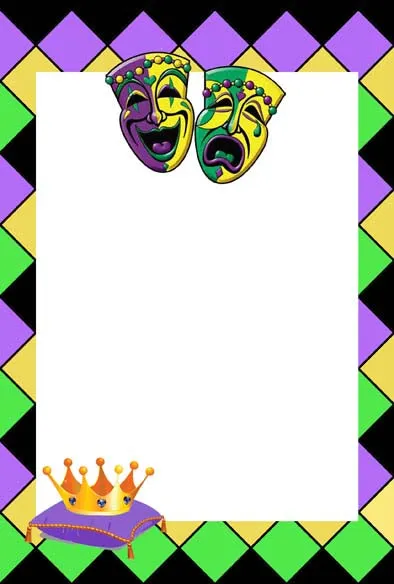 COMEDY AND TRAGEDY  AND DIAMOND BACKGROUND CUSTOM INVITATION