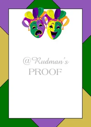 COMEDY AND TRAGEDY CUSTOM INVITATION