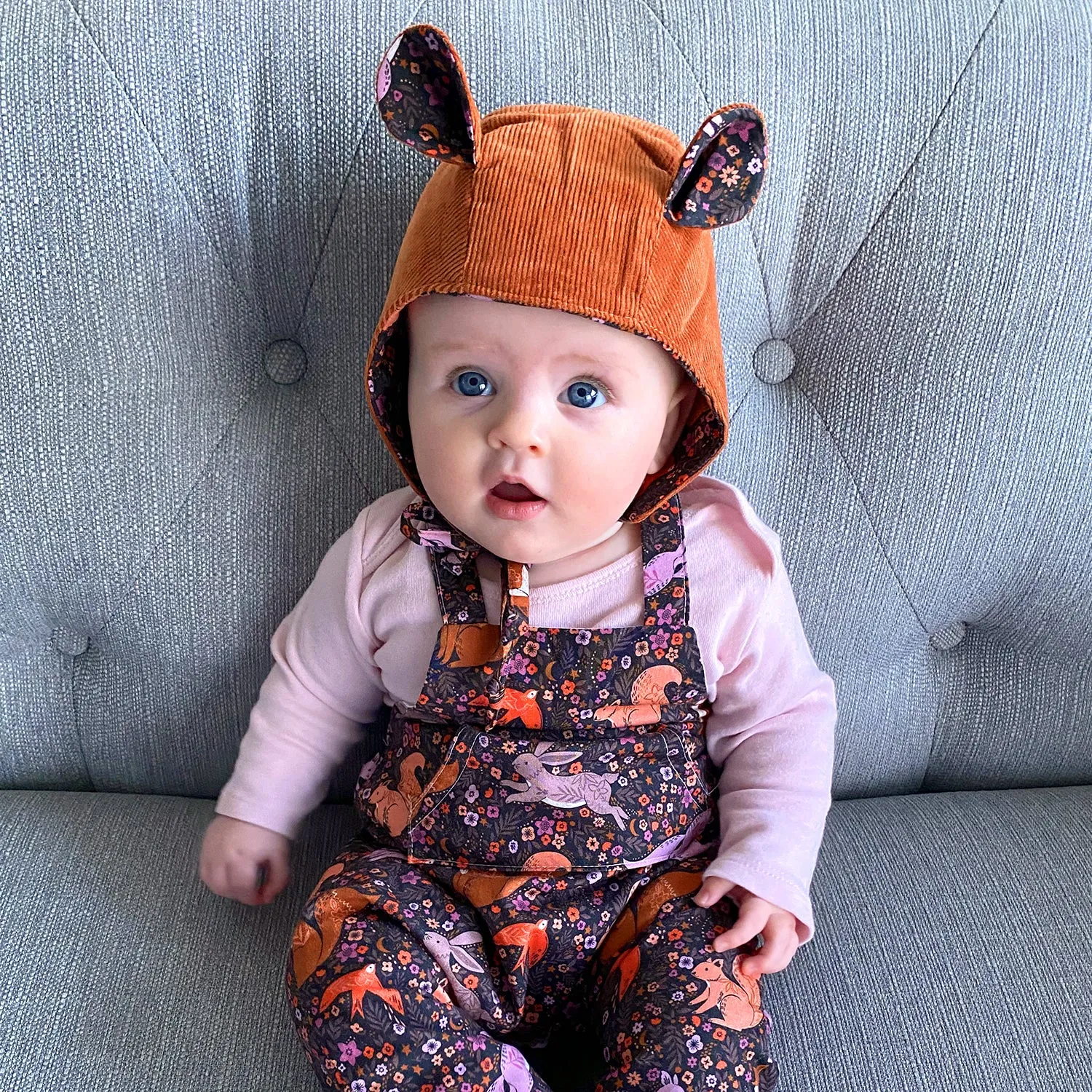 Corduroy Baby Bonnet (Pre-order)