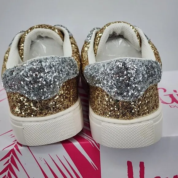 CORKY'S Supernova Gold &amp; Silver Glitter Sneaker 9-11 NWT