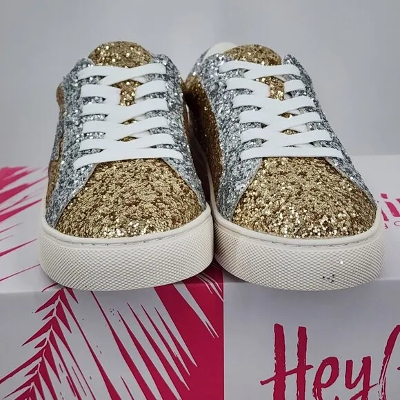CORKY'S Supernova Gold &amp; Silver Glitter Sneaker 9-11 NWT