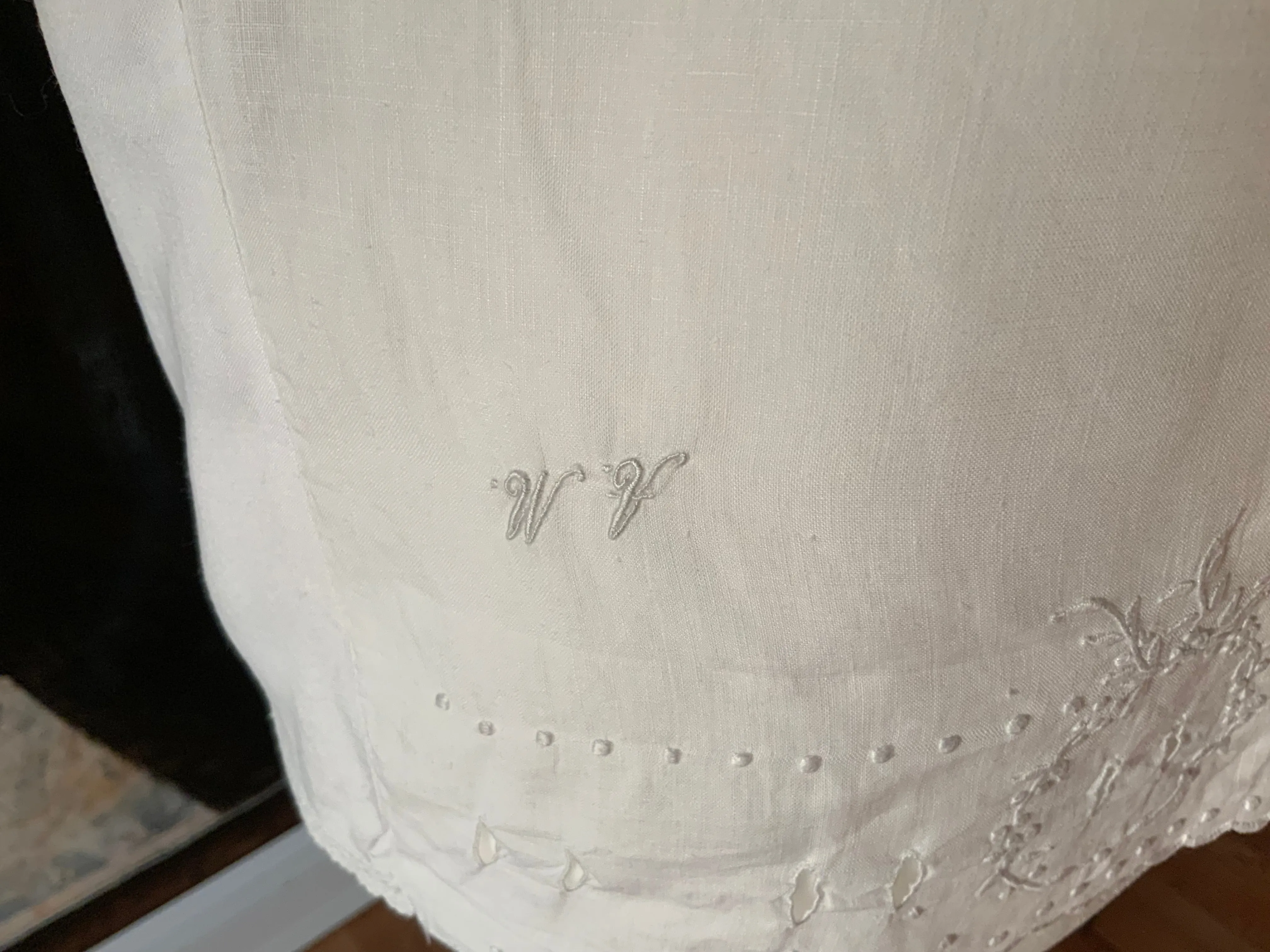 Cotton & Antique Filet Lace Blouse - Made today - E11