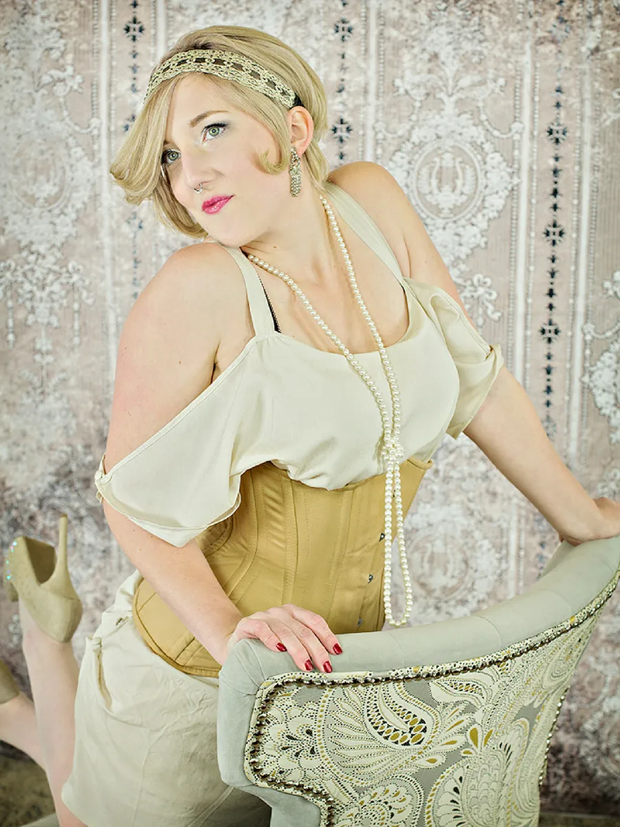 Cotton Hourglass Curve Longline Underbust Corset : CS-426