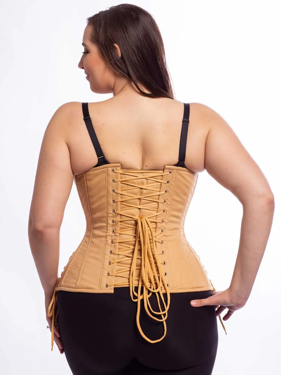 Cotton Hourglass Curve Longline Underbust Corset with Hip Ties : CS-426
