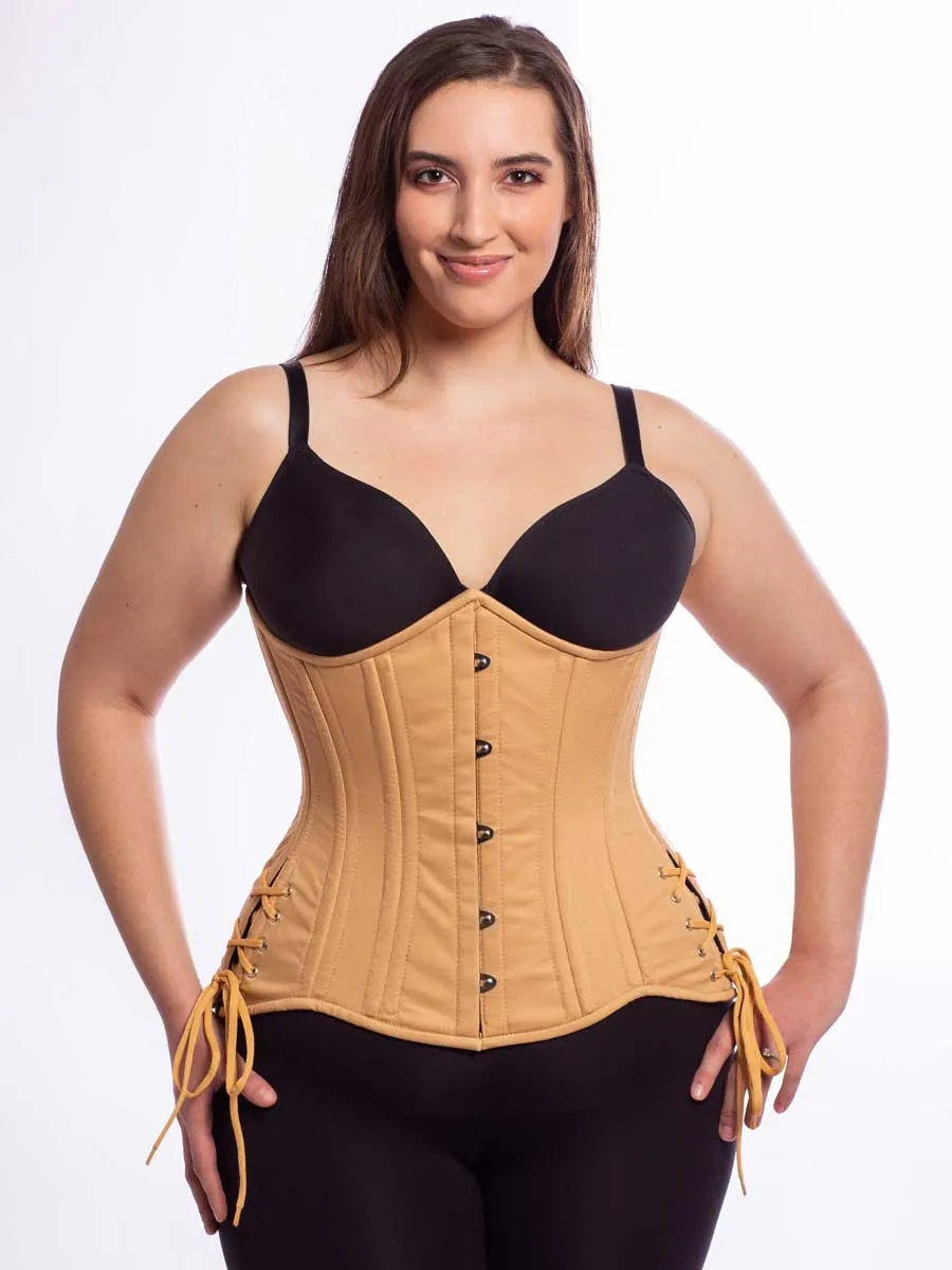 Cotton Hourglass Curve Longline Underbust Corset with Hip Ties : CS-426