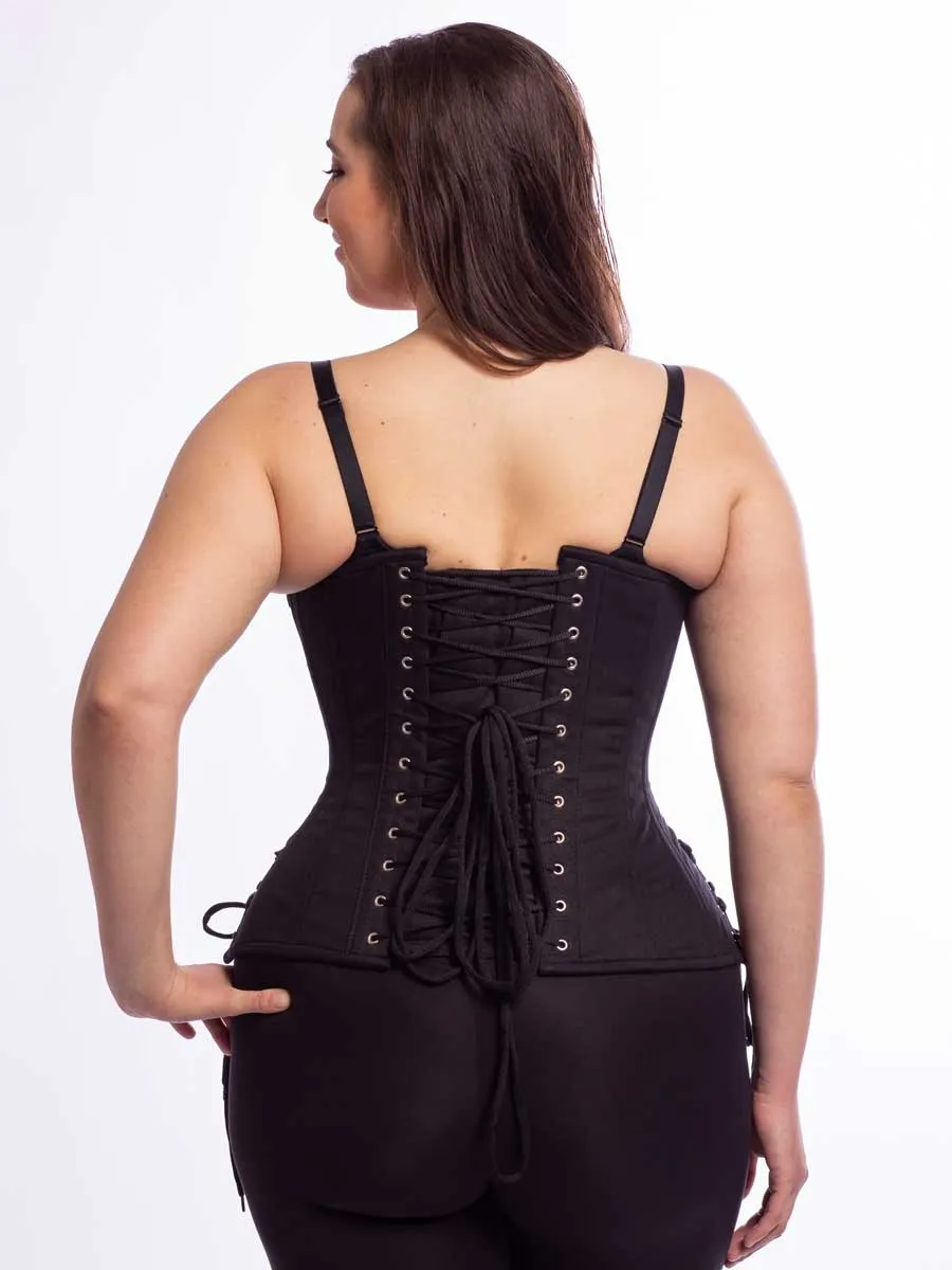 Cotton Hourglass Curve Longline Underbust Corset with Hip Ties : CS-426