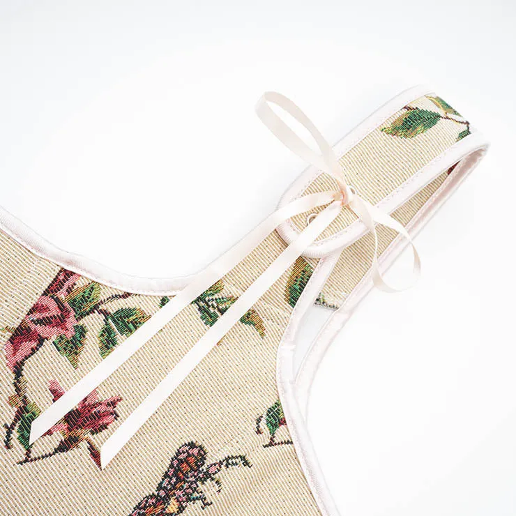 Cream Renaissance Floral Corset Top