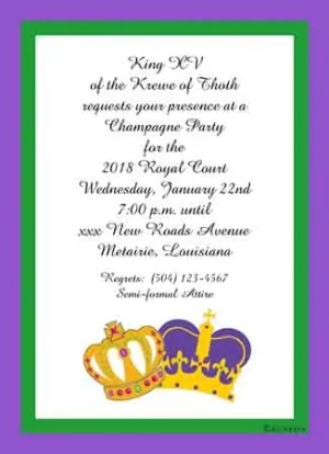 CROWNS CUSTOM INVITATION