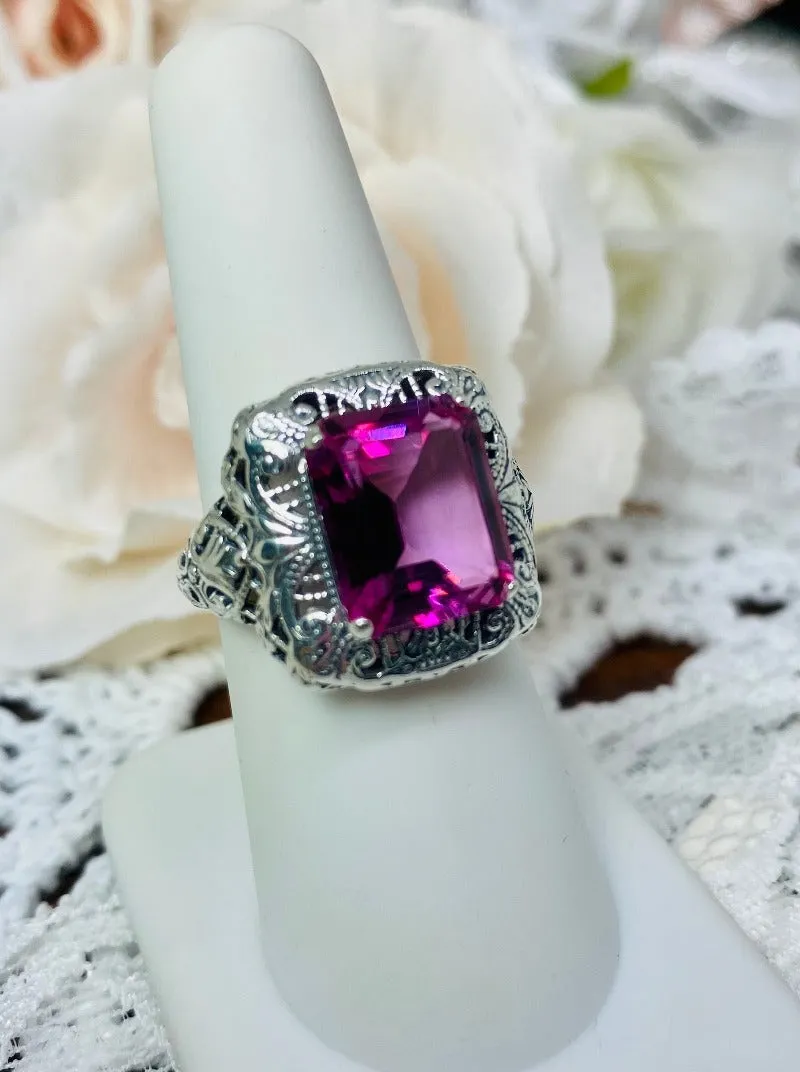 D149, Intricate Victorian Ring, Natural Gem, Victorian Jewelry #D149