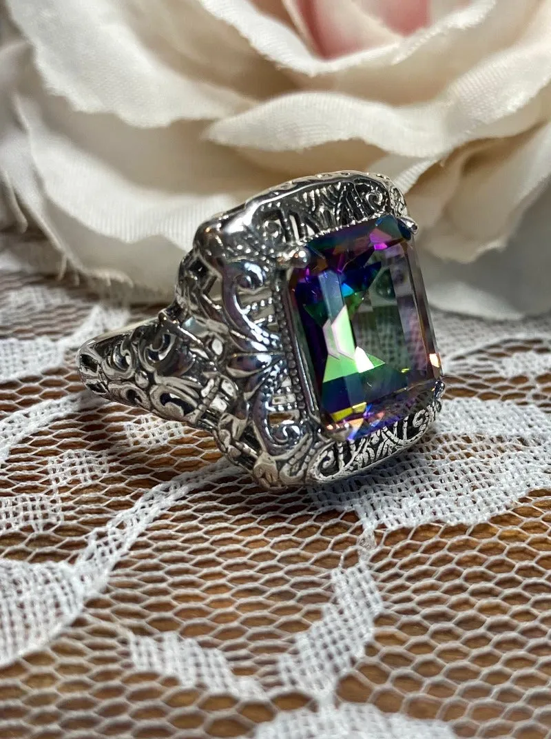 D149, Intricate Victorian Ring, Natural Gem, Victorian Jewelry #D149