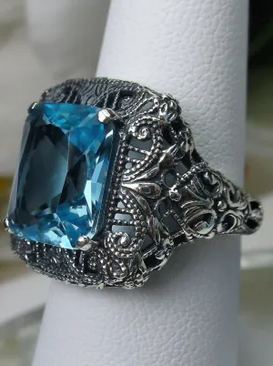 D149, Intricate Victorian Ring, Simulated Gem, Victorian Jewelry #D149