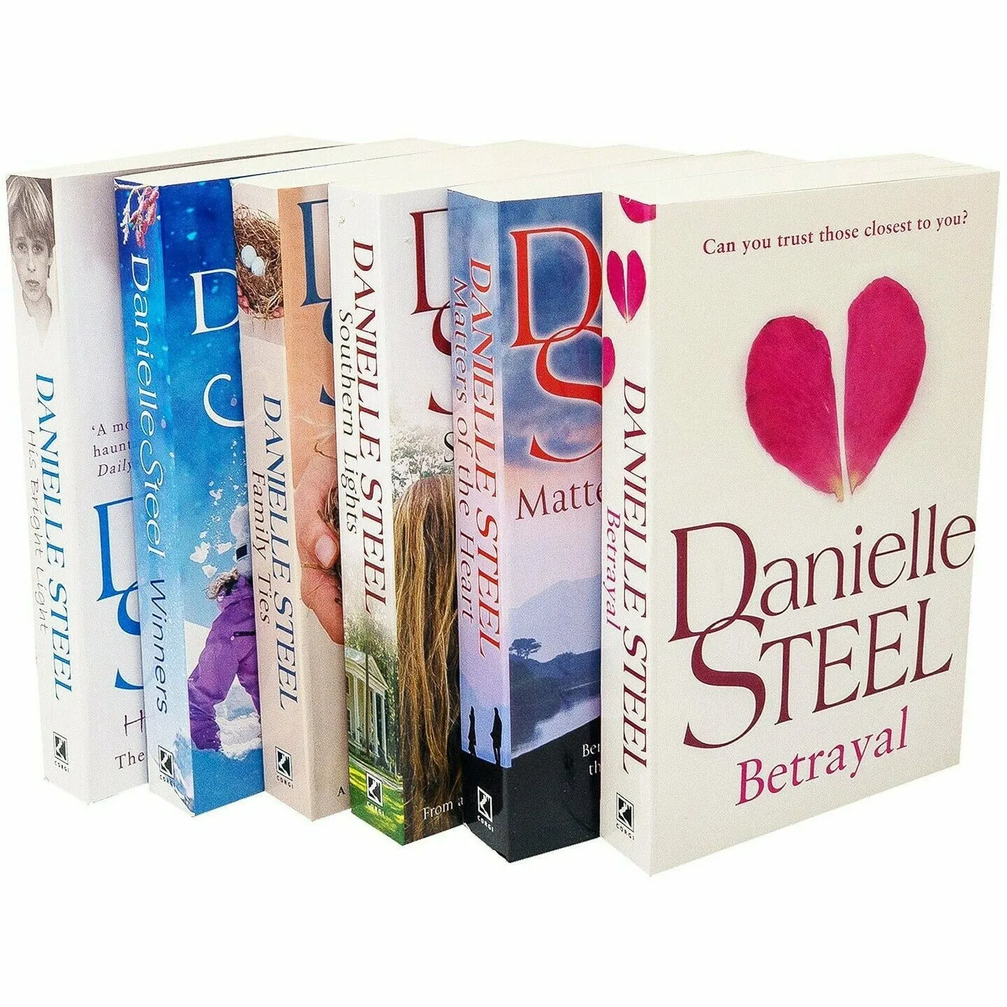 Danielle Steel Series 2 Collection 6 Books Set (Winner, His Bright Light, Betrayal, Matters of the Heart, Southern Lights, Family Ties)