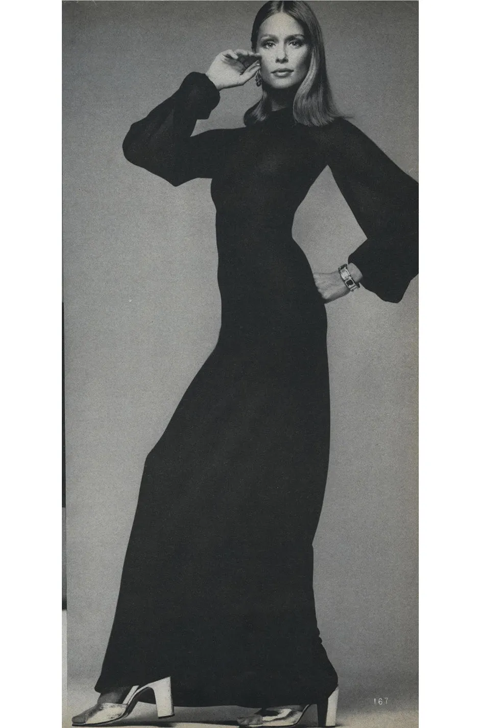 Documented 1973 Bill Blass Couture Tie Detailed Red Silk Jersey Dress