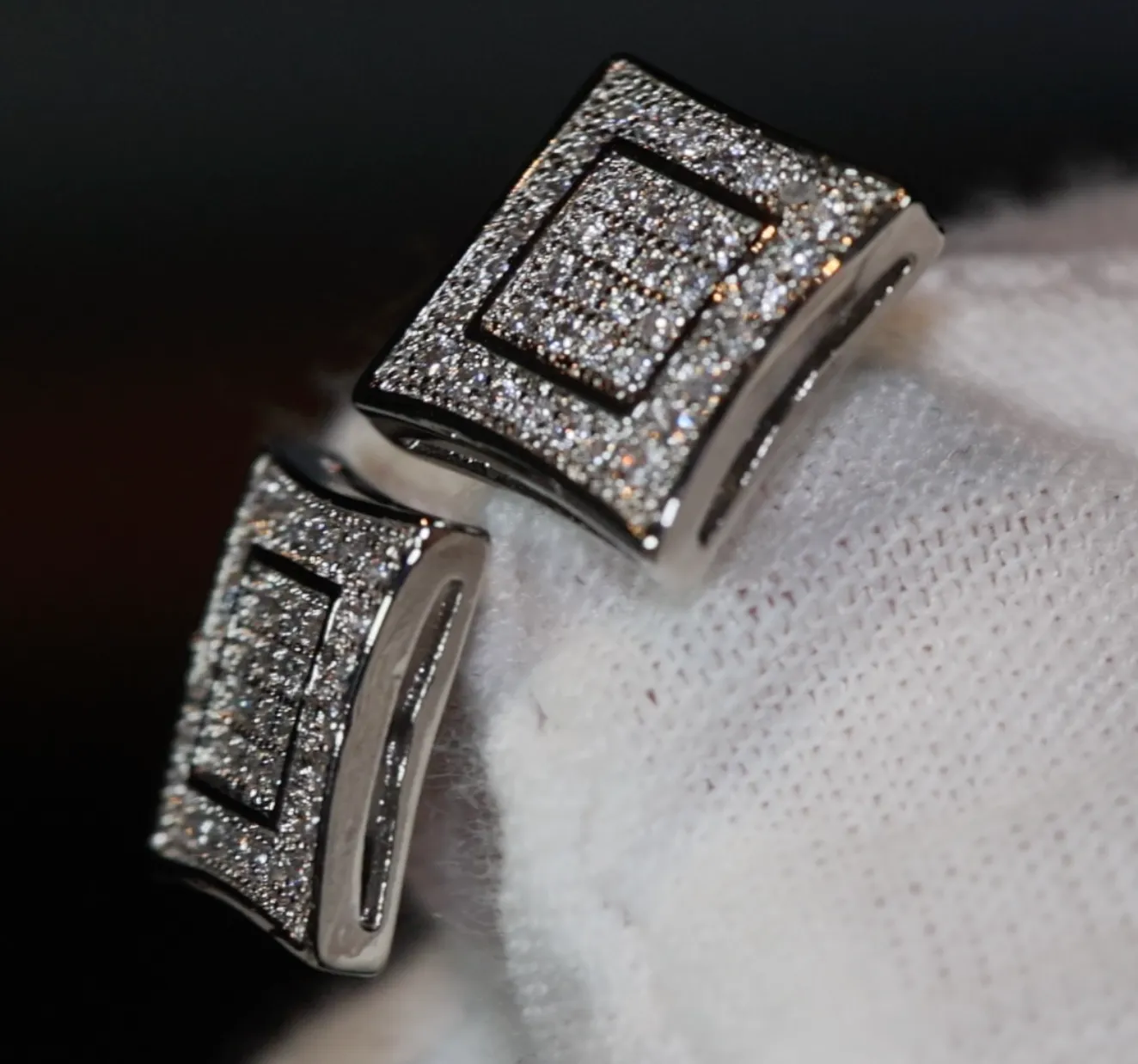 Ear Studs | Iced Out Ear Studs | Hip Hop Earrings | Hip Hop Ear Studs