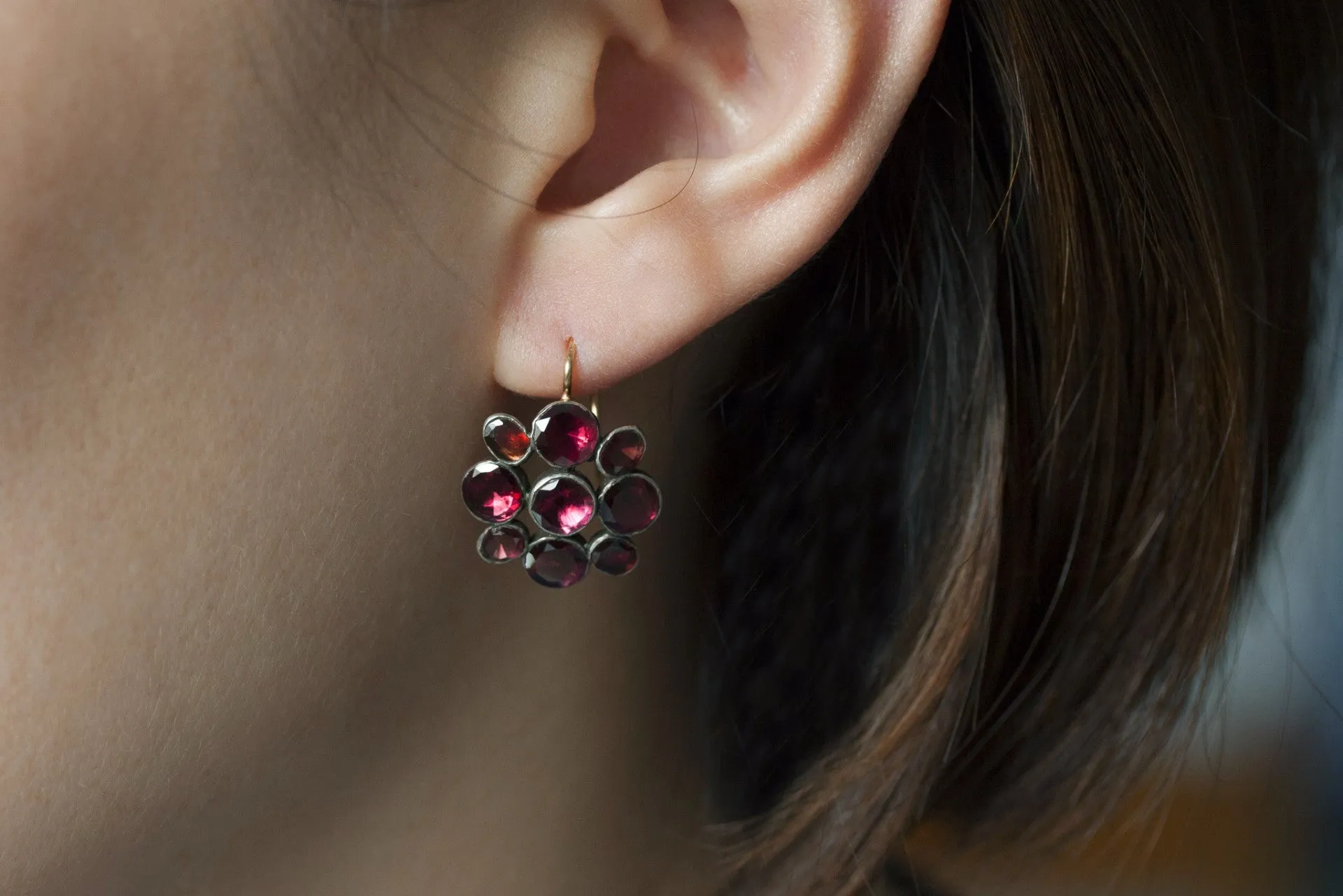 Early Victorian Garnet Earrings
