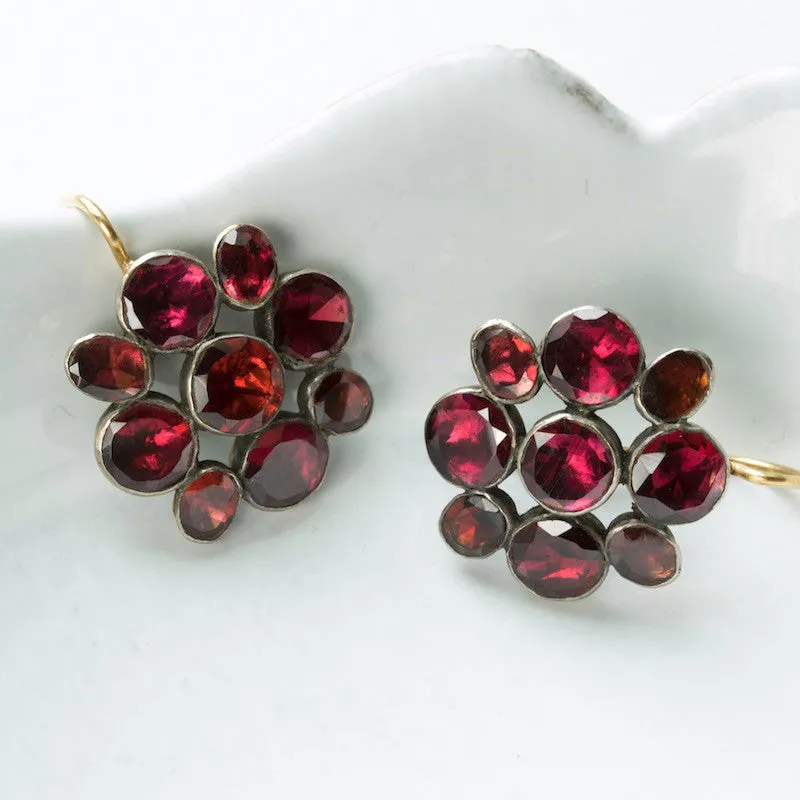 Early Victorian Garnet Earrings
