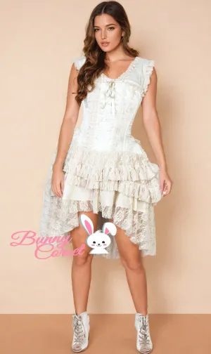 EL-328 - Custom Made Printed Victorian Inspired Corset Dress
