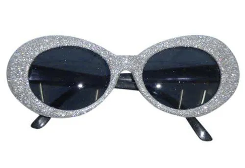 Elton John Fancy Dress Glitter Sunglasses