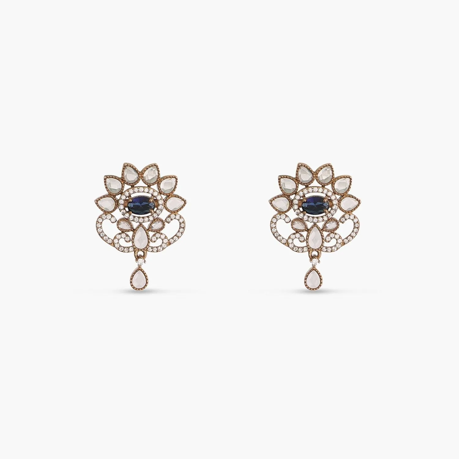 Elysia CZ Blue Stud Earrings