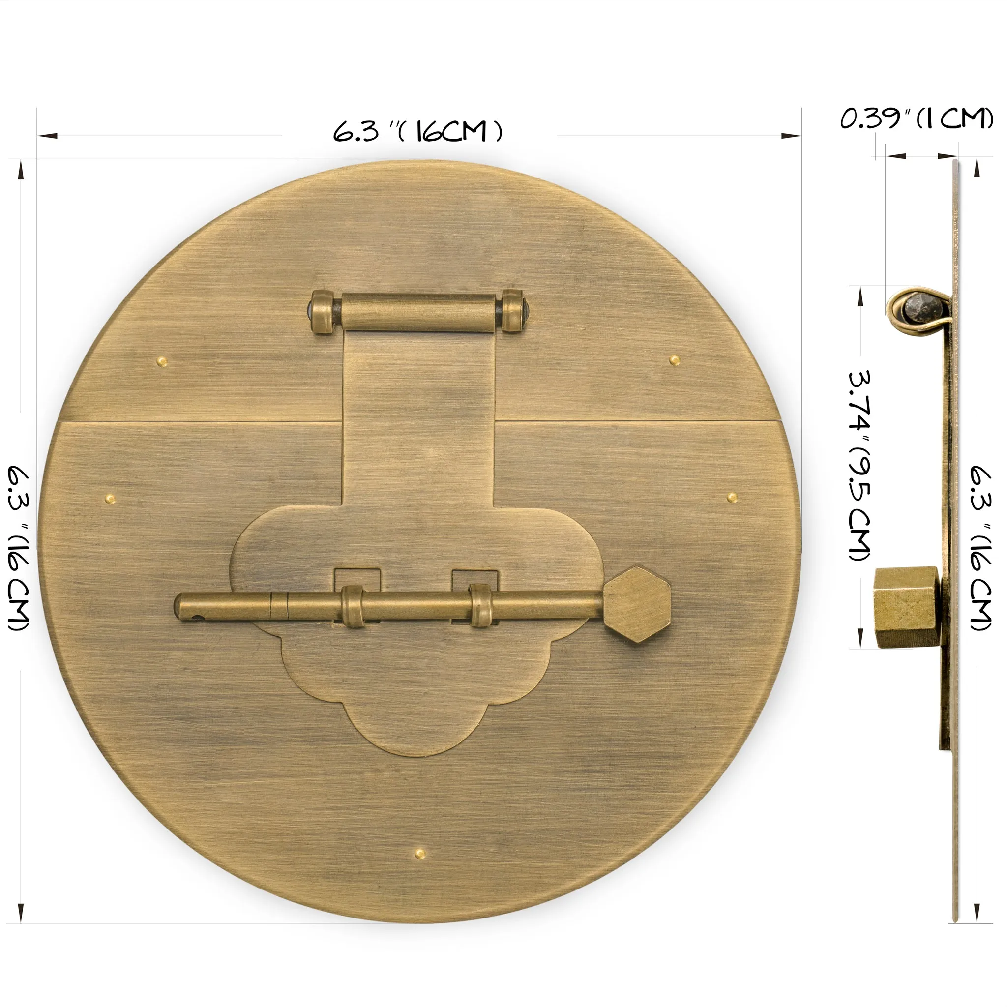 Enchanted Mushroom Brass Chest Face Plate (6.3")