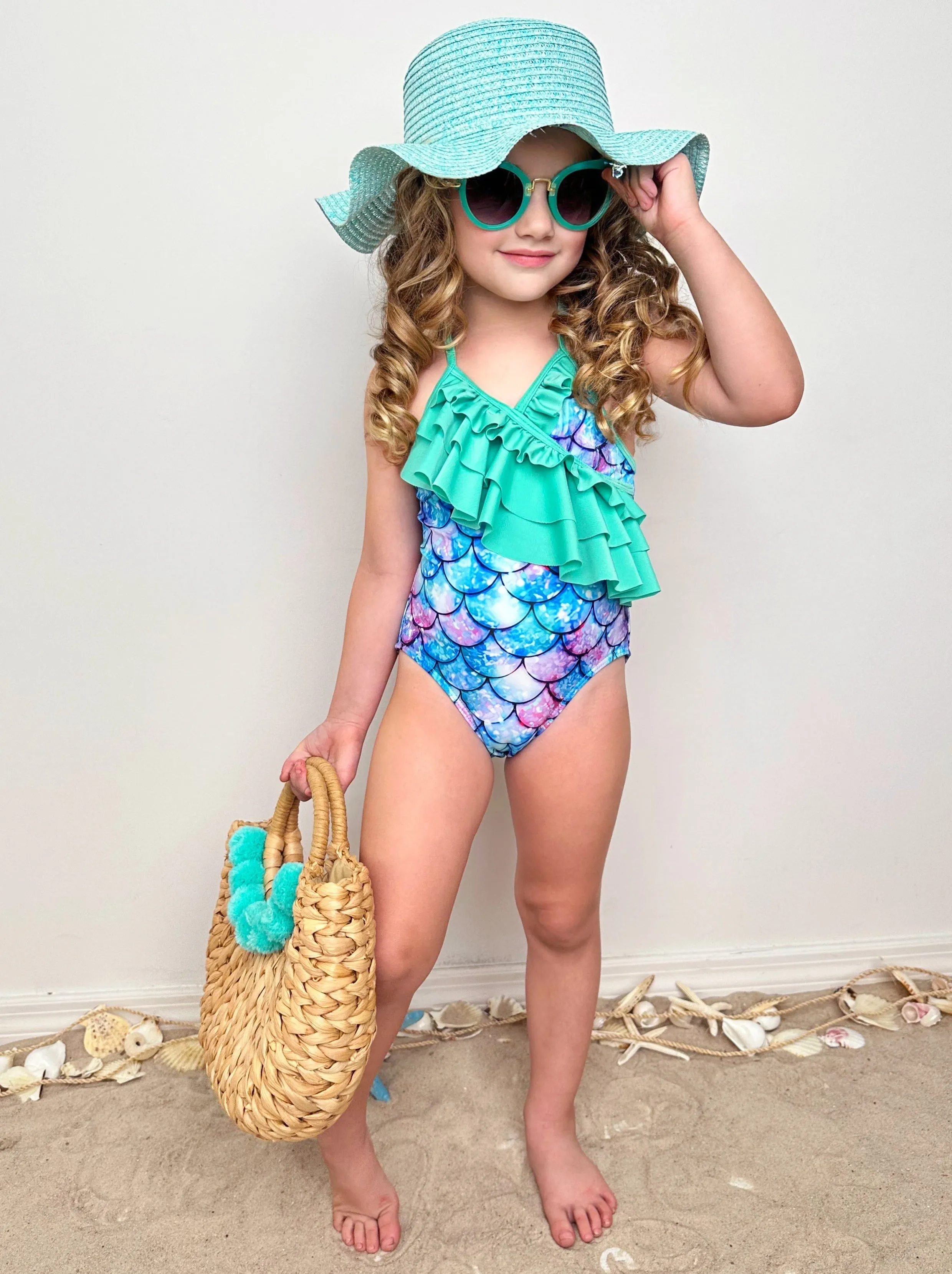 Enchanted Vacay Mermaid Print One-Piece Swimsuit