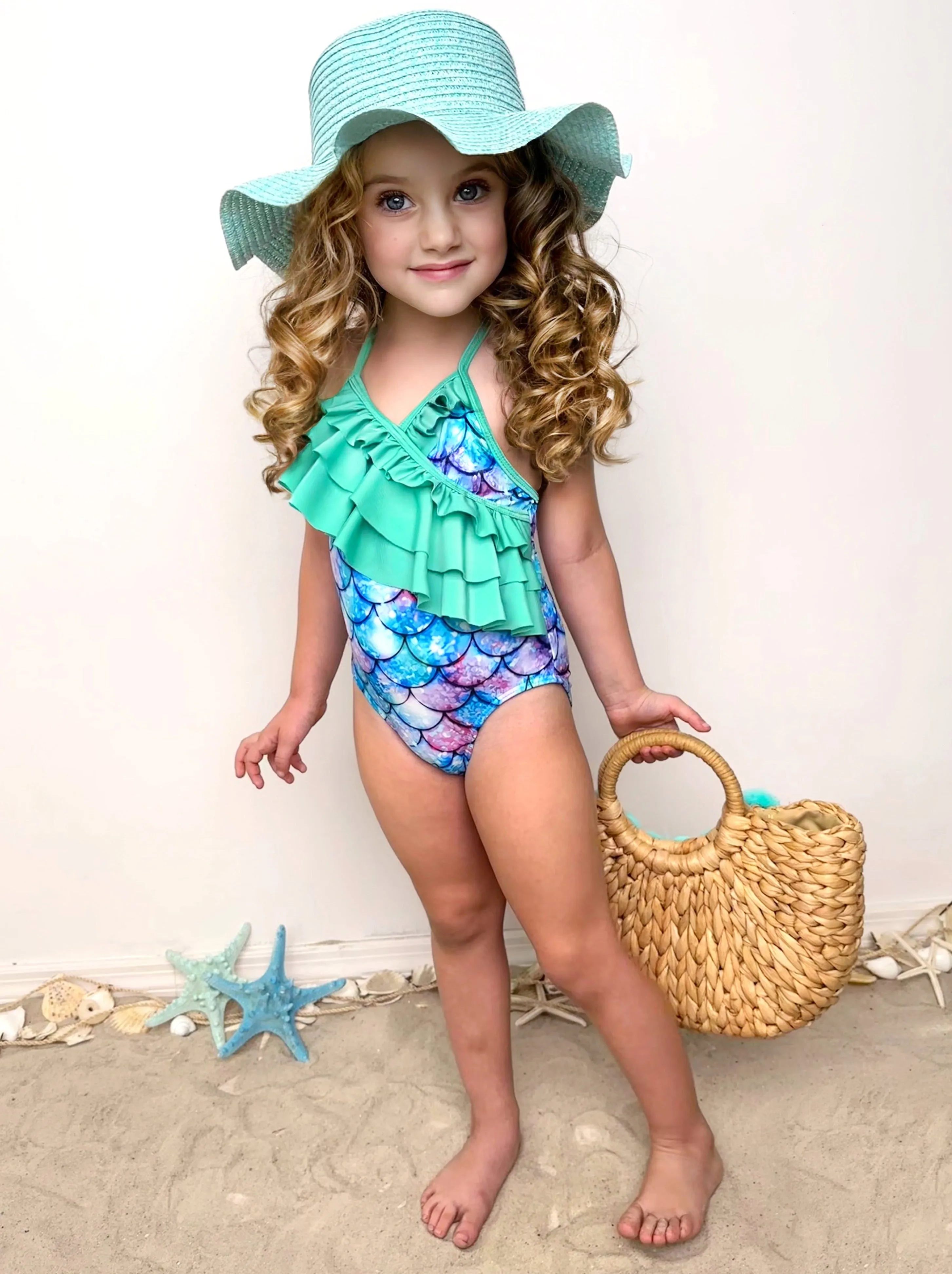 Enchanted Vacay Mermaid Print One-Piece Swimsuit