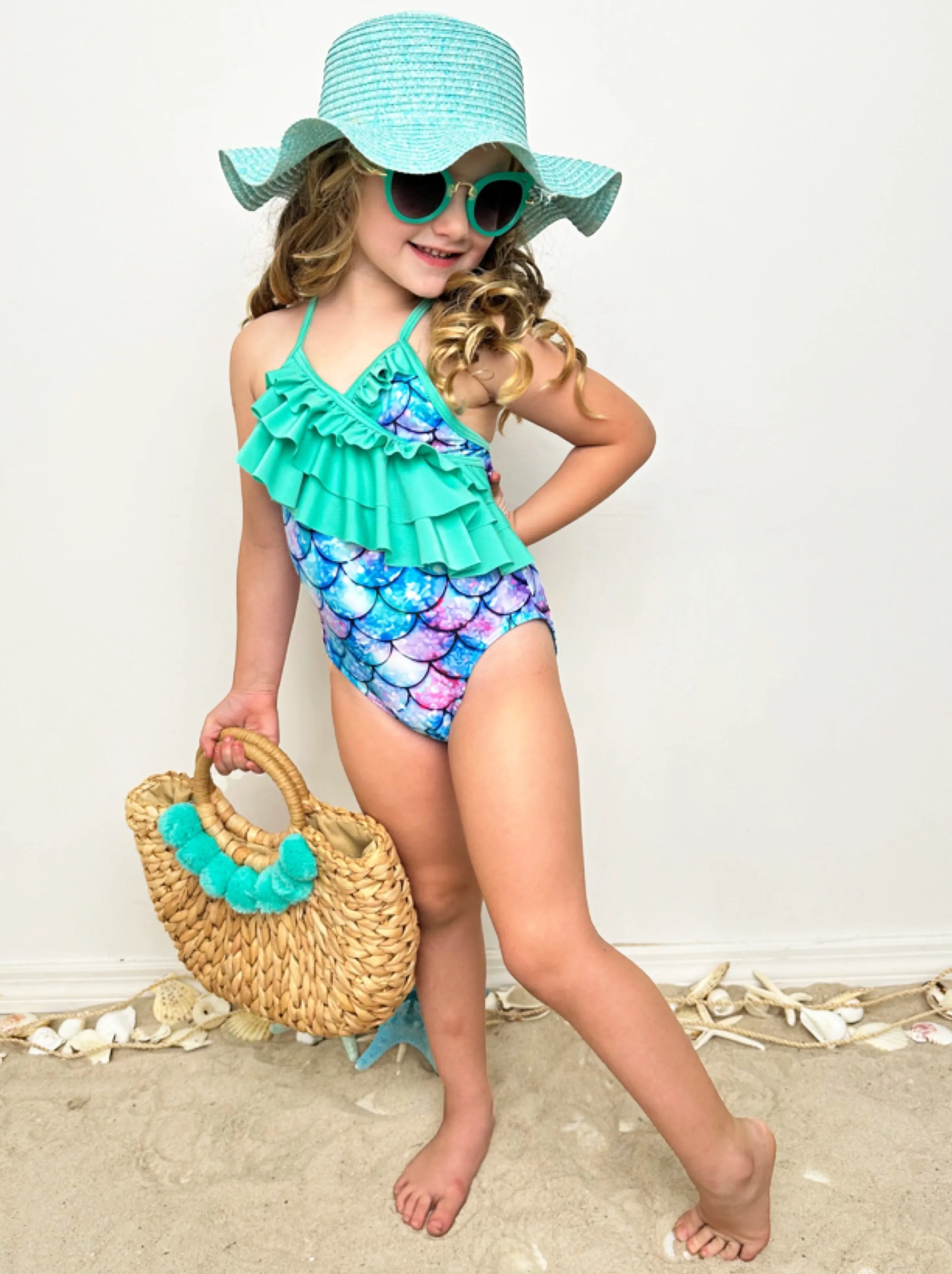 Enchanted Vacay Mermaid Print One-Piece Swimsuit