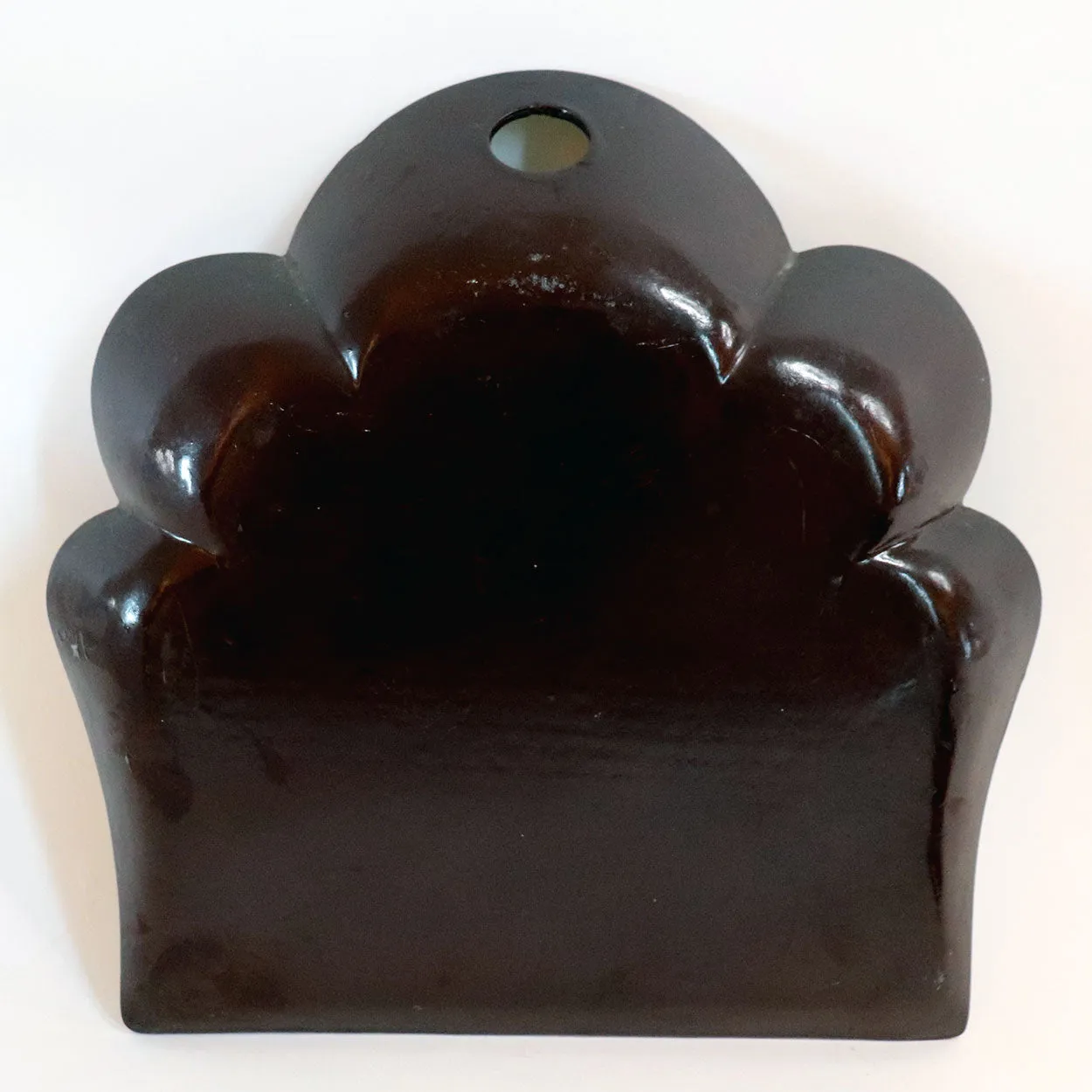 English Papier-Mache Black Lacquer Floral and Butterfly Crumb Tray