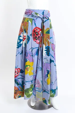 Floral Paint Print Skirt