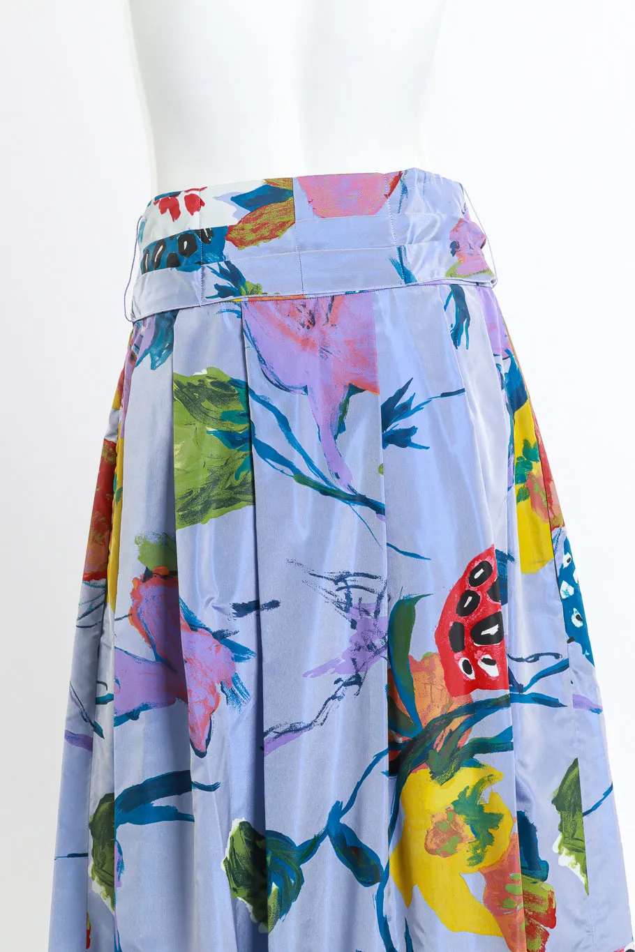 Floral Paint Print Skirt