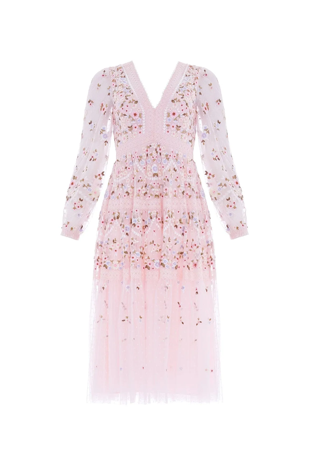 Garland Ribbon Midaxi Dress