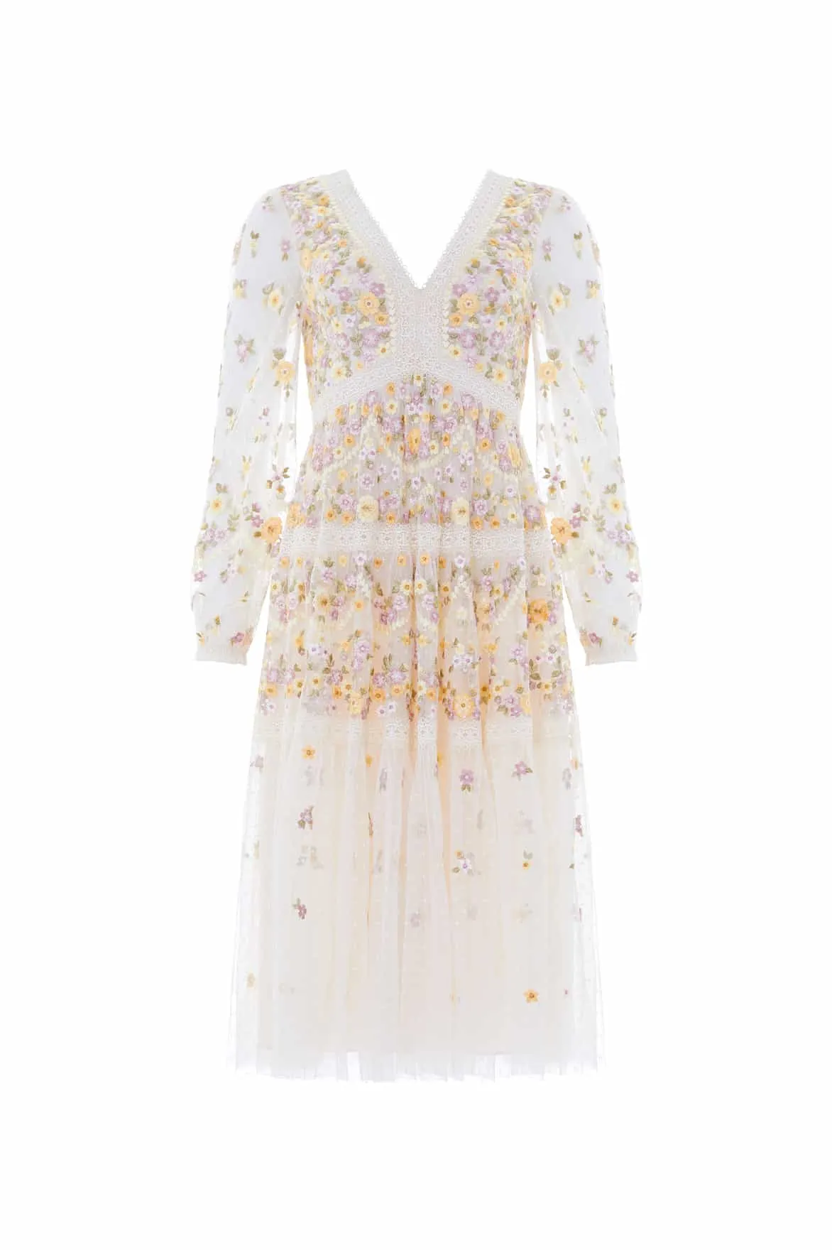 Garland Ribbon Midaxi Dress