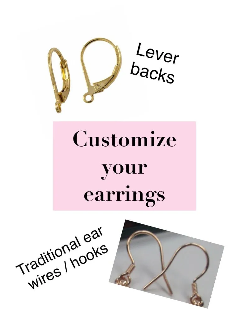 Garnet Earrings, Rose Gold plated, Natural Gemstone, Victorian jewelry #E6