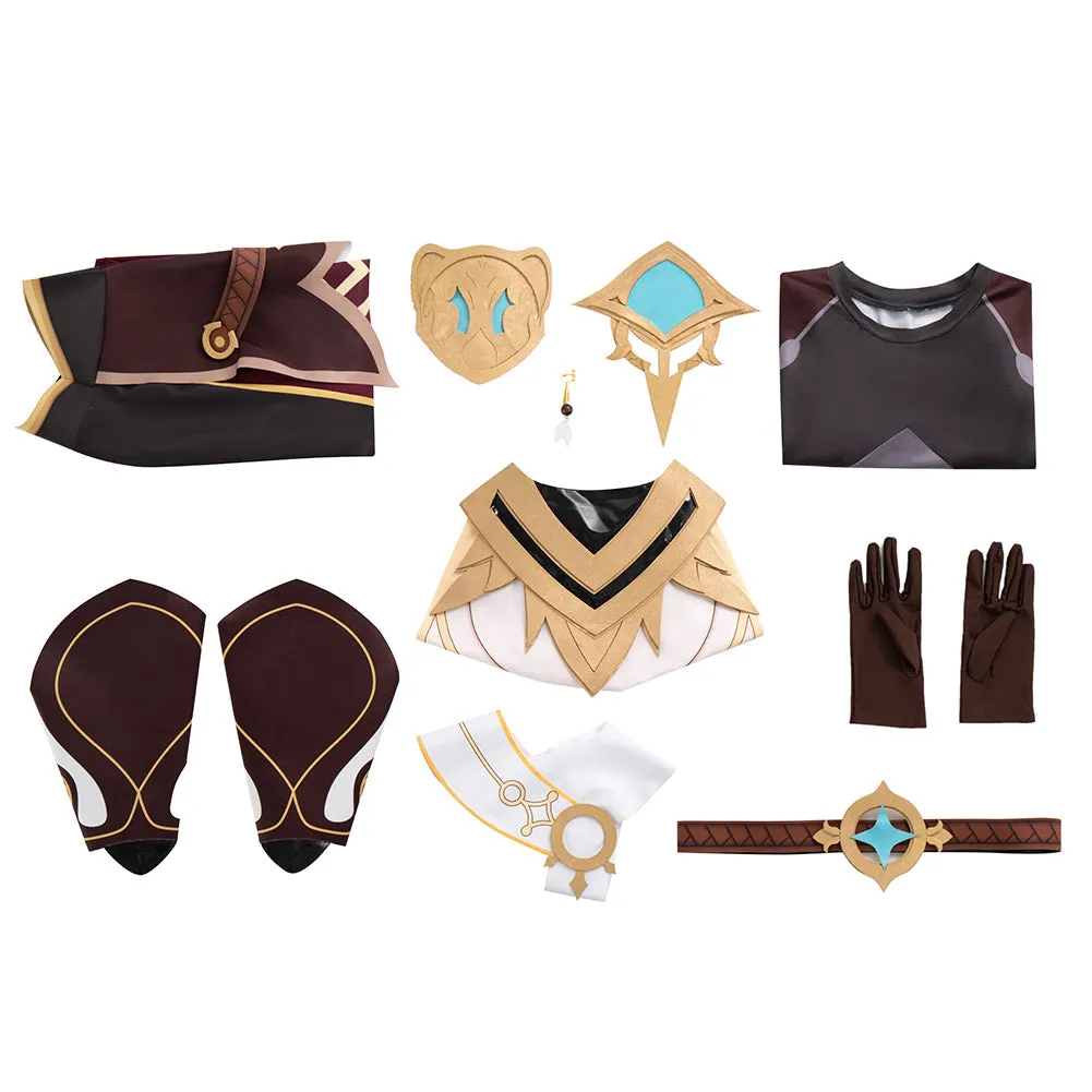 Genshin Impact Traveler Aether Cosplay Costume Outfits Halloween Carnival Suit