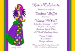 GIRL IN MG COSTUME CUSTOM INVITATION